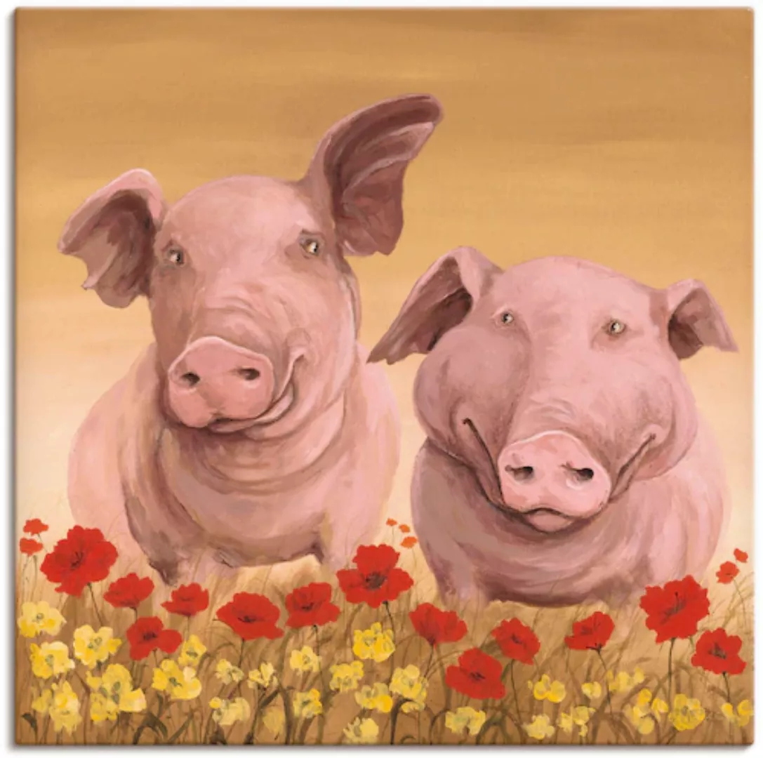 Artland Leinwandbild »Schweine«, Haustiere, (1 St.) günstig online kaufen