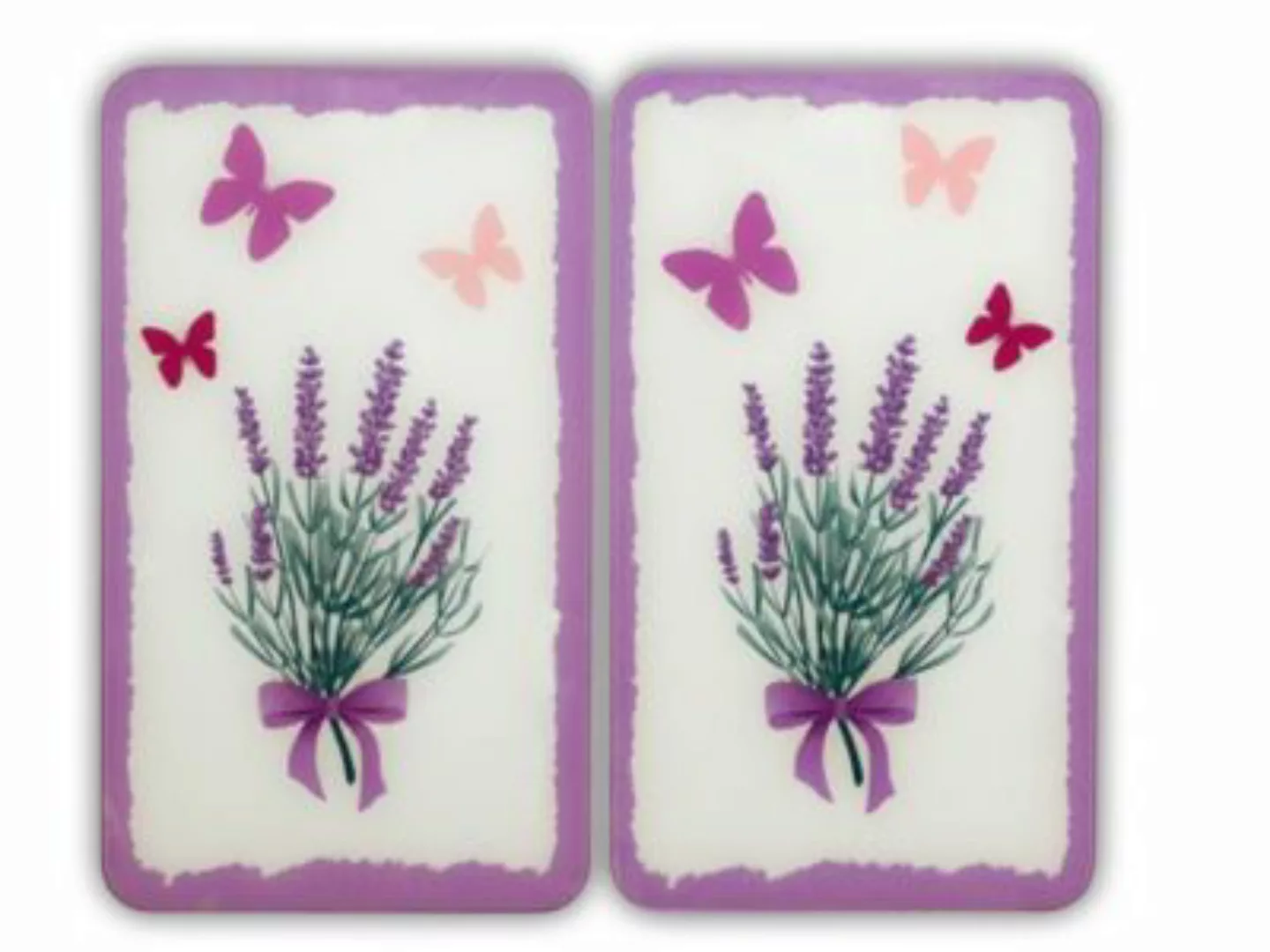WENKO Herdabdeckplatte Universal Lavendel-Bouquet 2er Set, alle Herdarten m günstig online kaufen