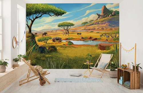 Komar Vlies Fototapete Disney The Lion King Savanna Grün günstig online kaufen