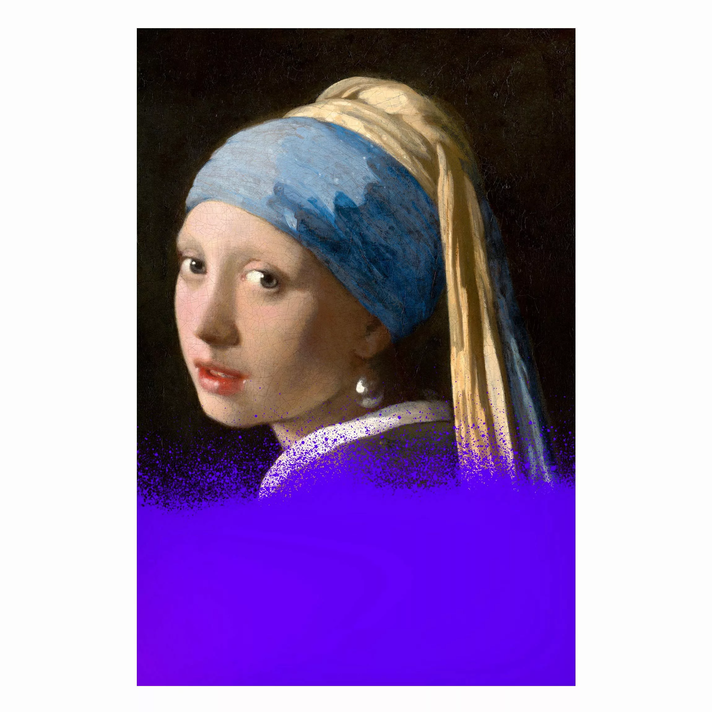 Magnettafel Girl With A Pearl Earring x Spray Paint günstig online kaufen