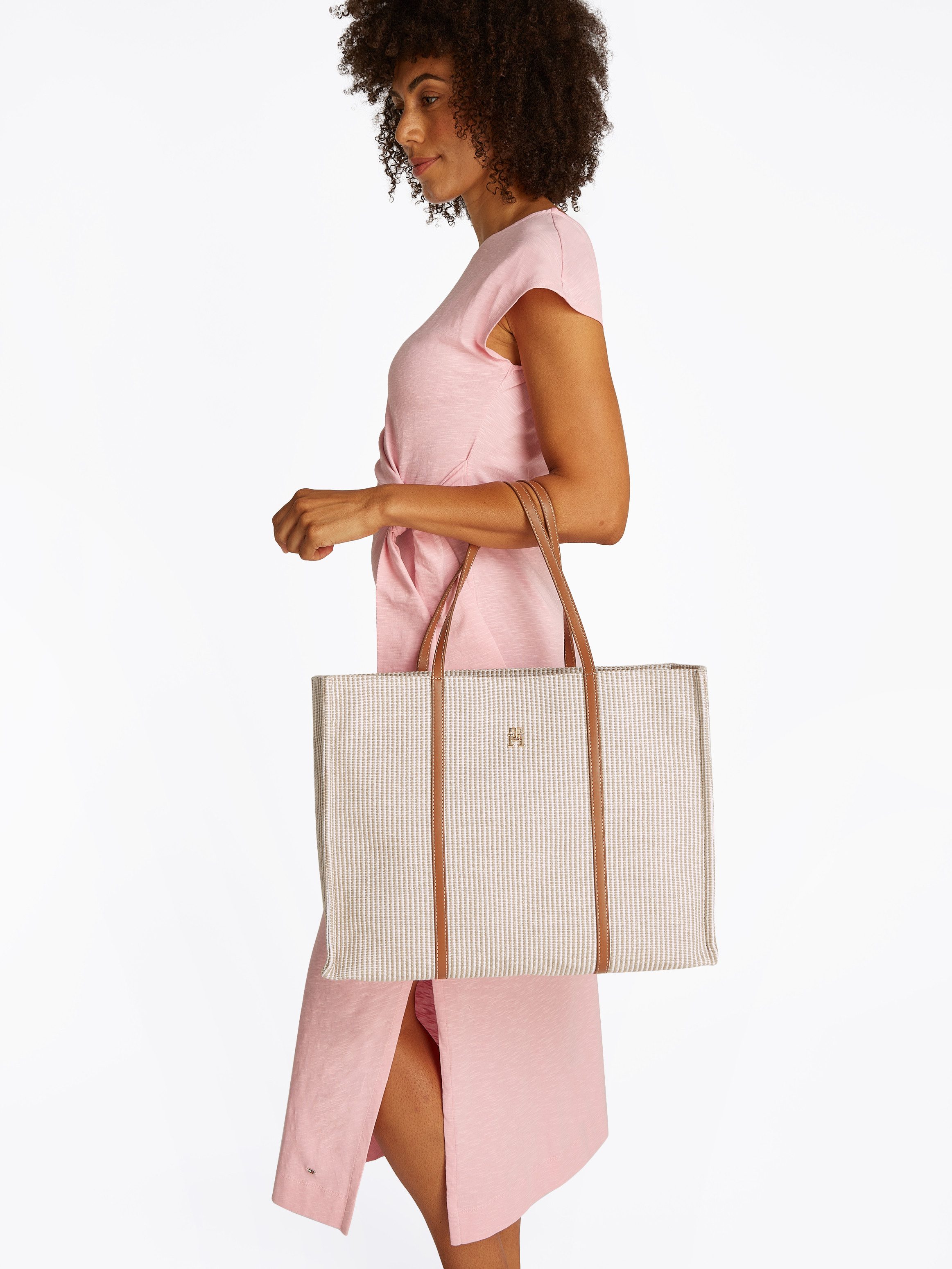 Tommy Hilfiger Tragetasche "TH PREMIUM BEACH LE TOTE", Damen Henkeltasche, günstig online kaufen