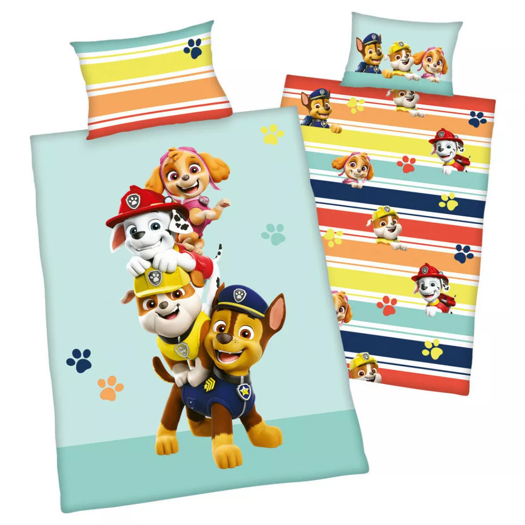 Flanell Bettwäsche Paw Patrol Flanell Multi Baumwolle B/L: ca. 100x135 cm günstig online kaufen