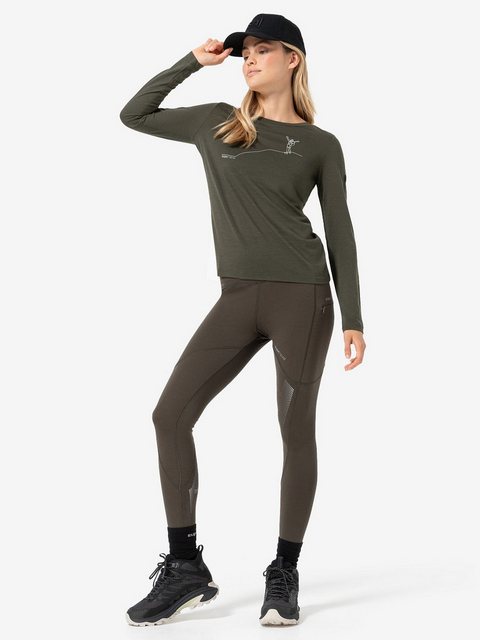 SUPER.NATURAL Sweatshirt für Damen, Merino BERGGLÜCK front Berg Motiv günstig online kaufen