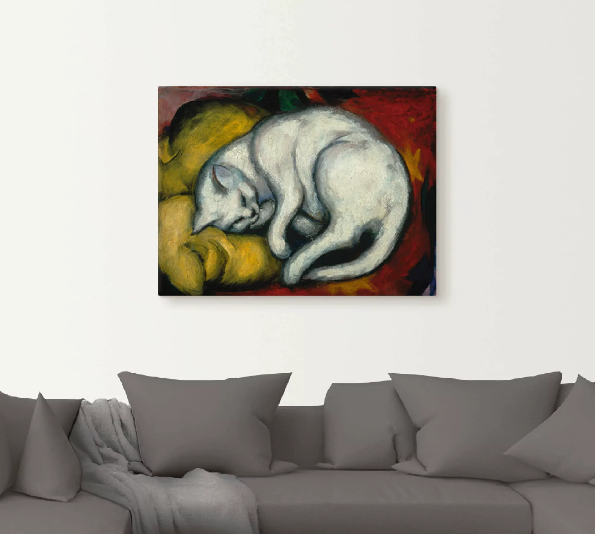 Artland Wandbild »Die weisse Katze. 1912«, Haustiere, (1 St.), als Alubild, günstig online kaufen