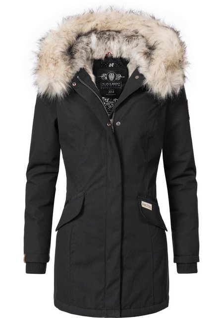 Navahoo Wintermantel "Cristal", stylischer Damen Winterparka mit Kunstfell- günstig online kaufen