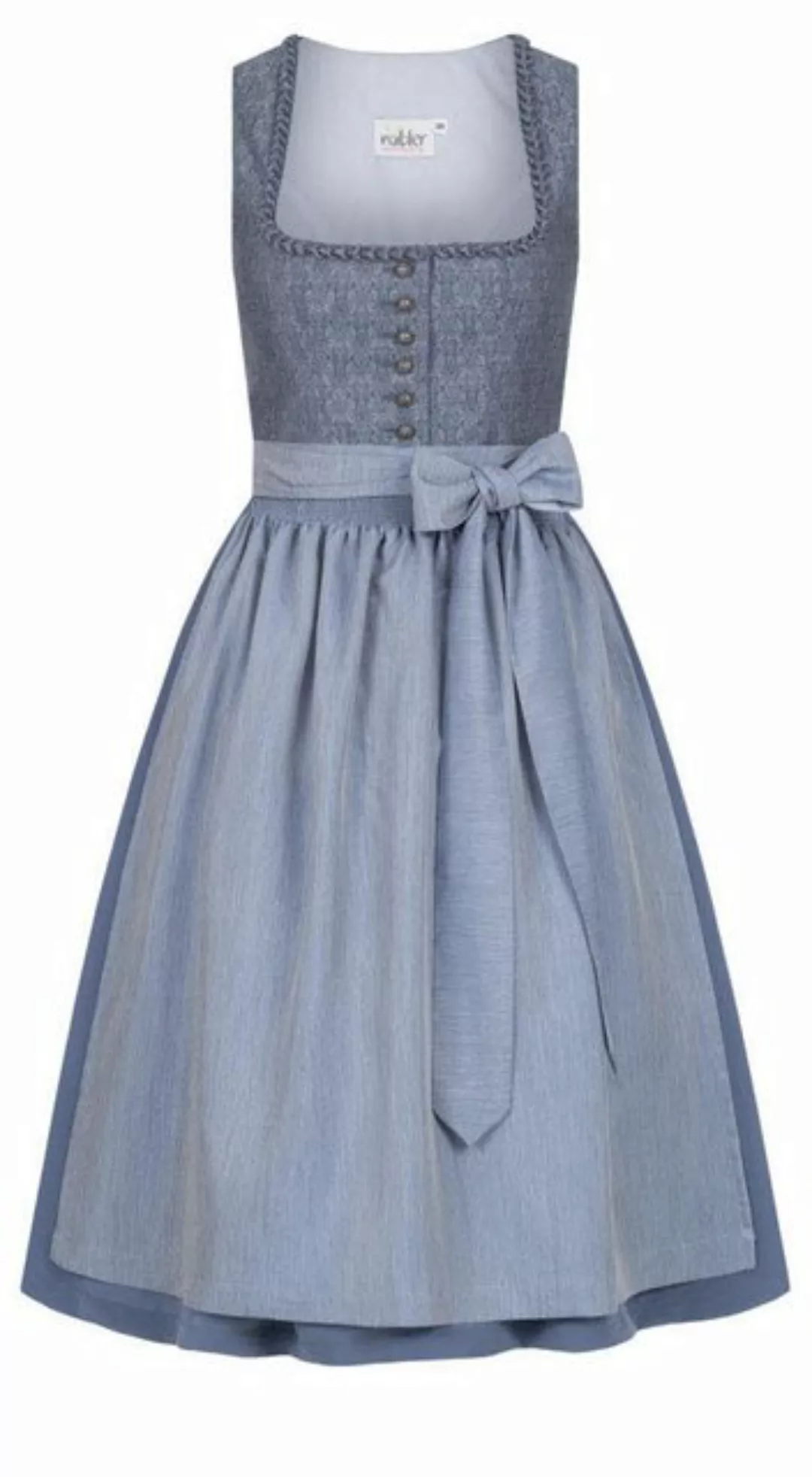 Nübler Dirndl Midi Dirndl Elsa in Rauchblau von Nübler günstig online kaufen