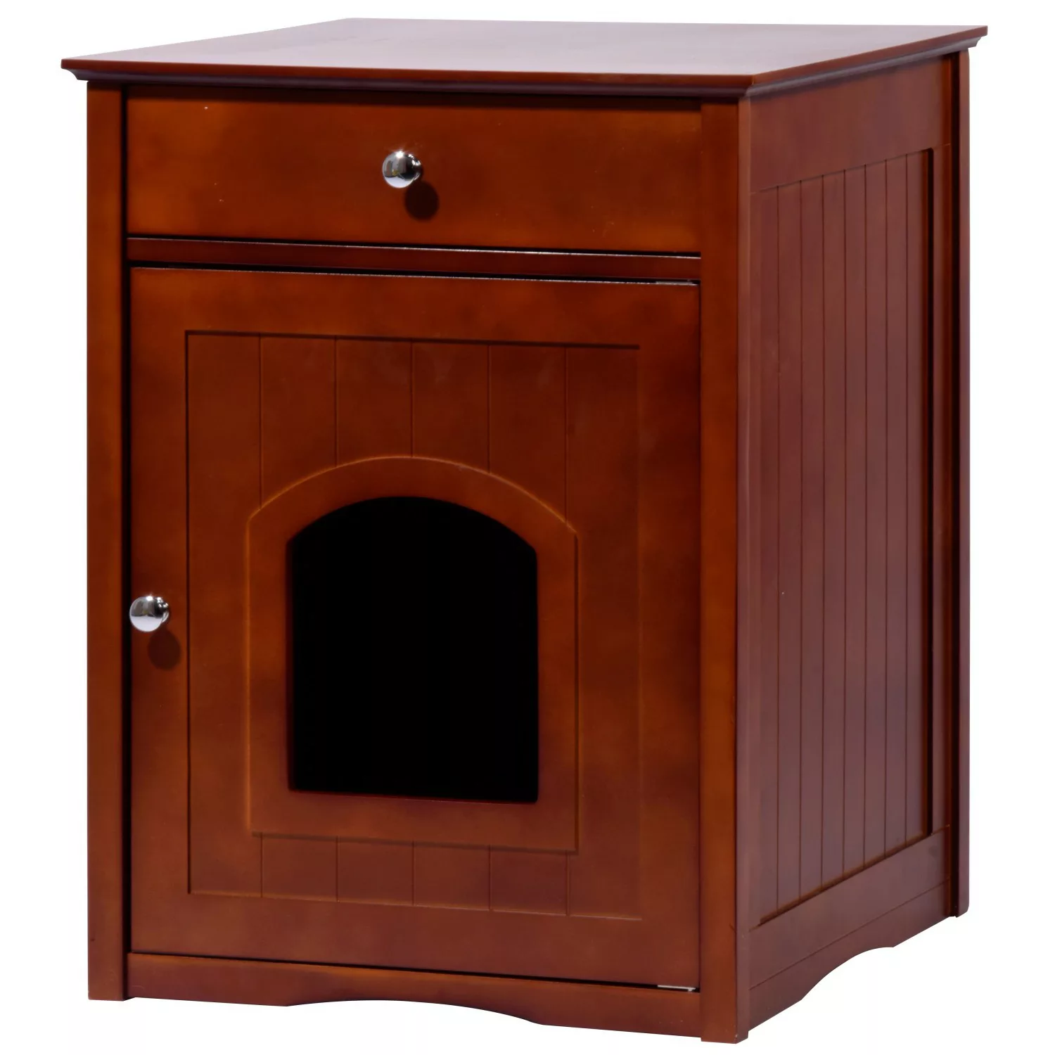 Design Katzenschrank mit Schublade 52 x 48 x 63 cm Braun günstig online kaufen