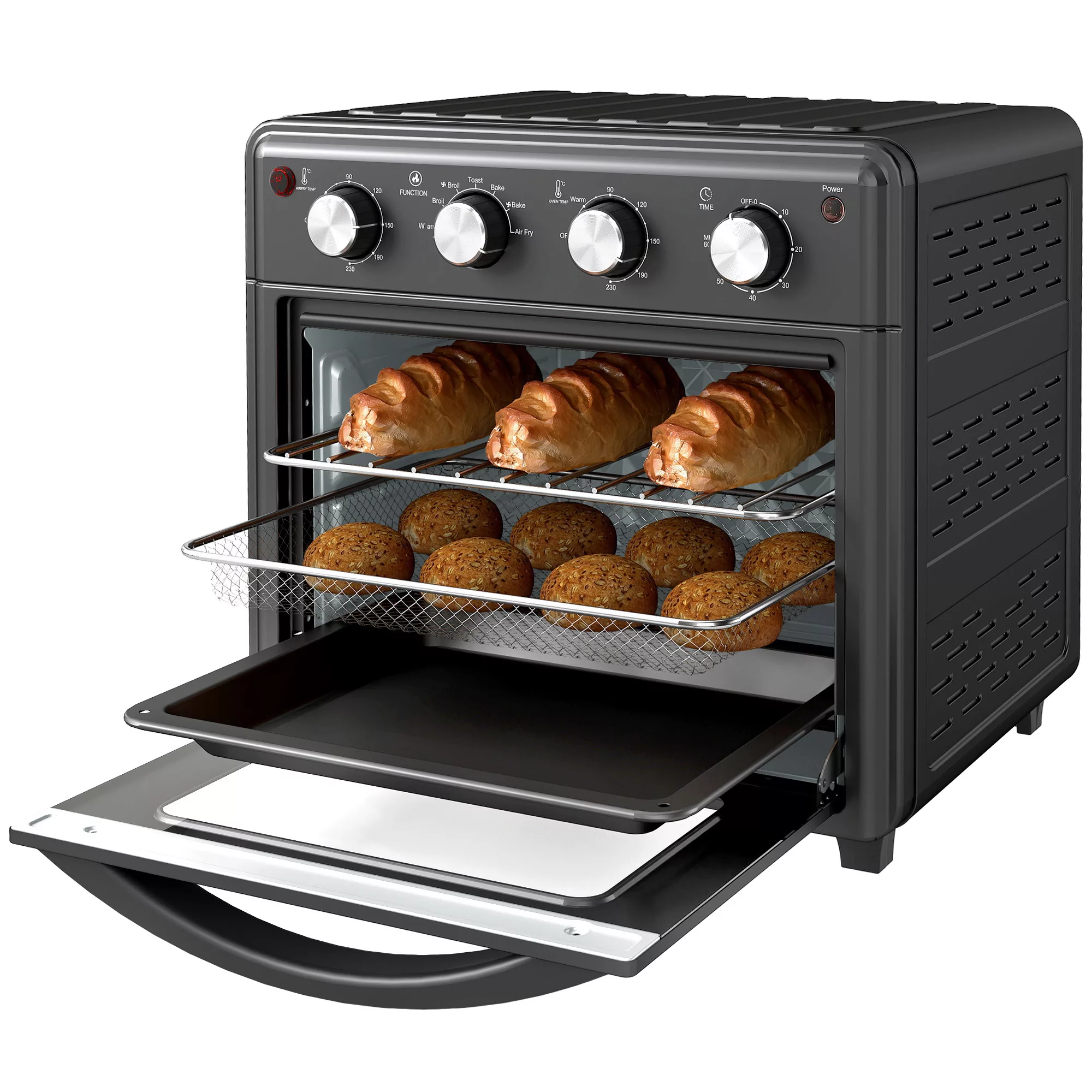 HOMCOM Minibackofen mit Umluft, 90°C-230°C, 30L, Mini Ofen mit Backblech, G günstig online kaufen