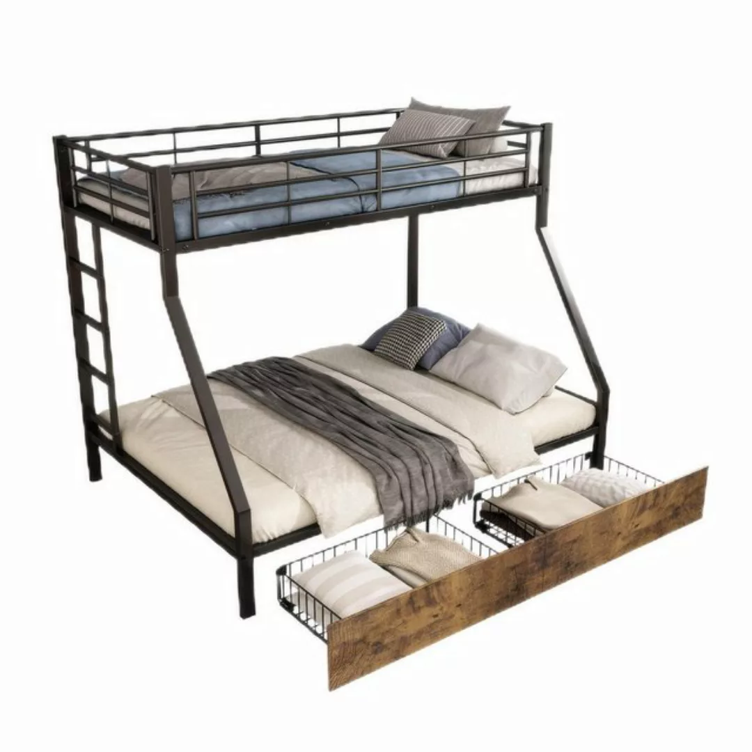 TavilaEcon Etagenbett Eisenbett Kinderbett Jugendbett Metallbett mit auszie günstig online kaufen