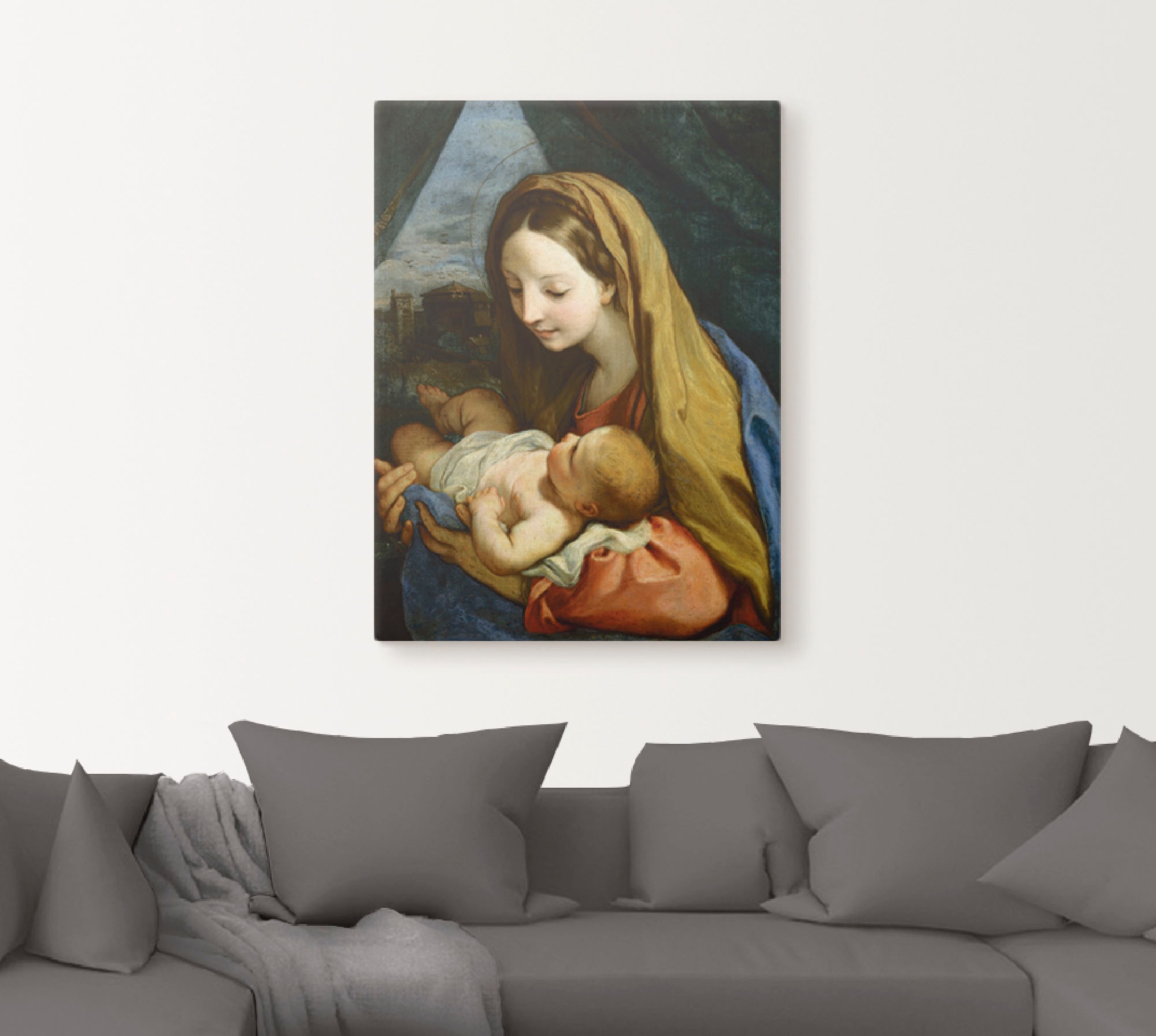 Artland Leinwandbild »Maria mit dem Kind. Um 1660«, Religion, (1 St.), auf günstig online kaufen