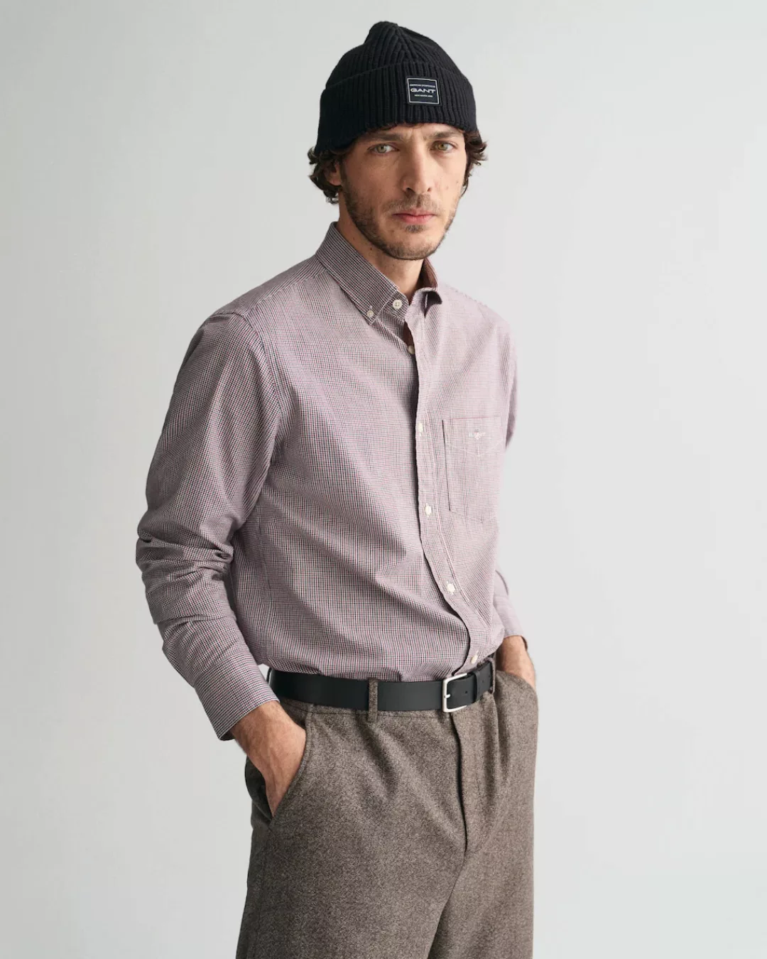 Gant Langarmhemd "REG POPLIN MICRO GINGHAM SHIRT", Regular Fit Popeline Hem günstig online kaufen