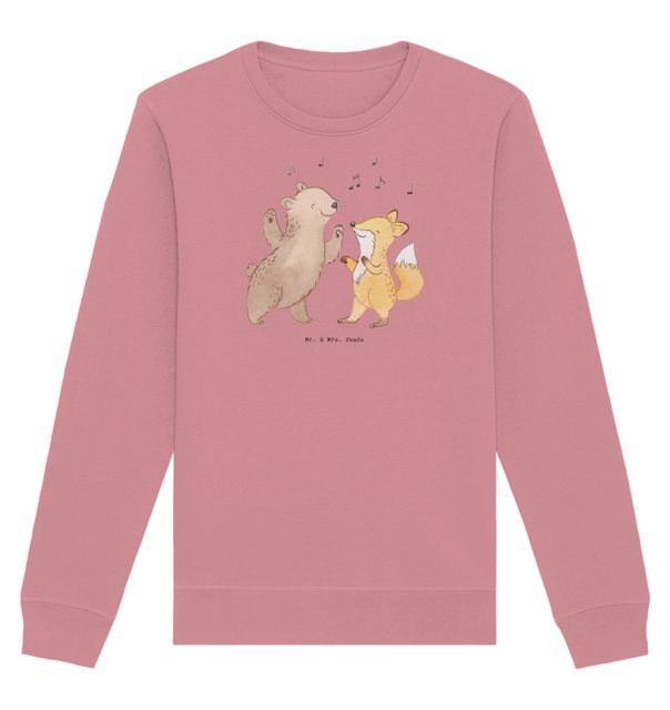 Mr. & Mrs. Panda Longpullover Größe L Hase Tanzen - Canyon Pink - Geschenk, günstig online kaufen