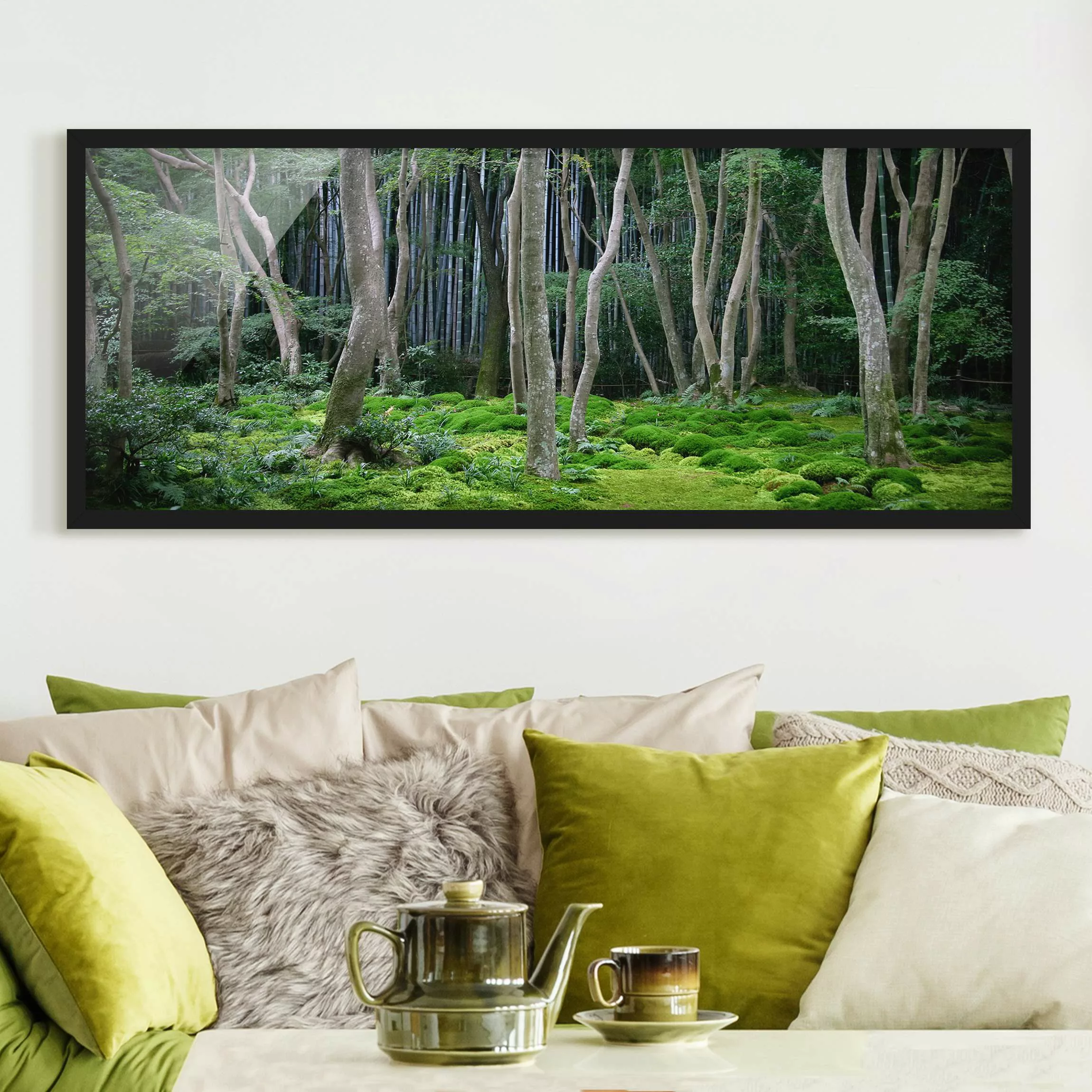 Bild mit Rahmen Natur & Landschaft - Panorama Japanischer Wald günstig online kaufen
