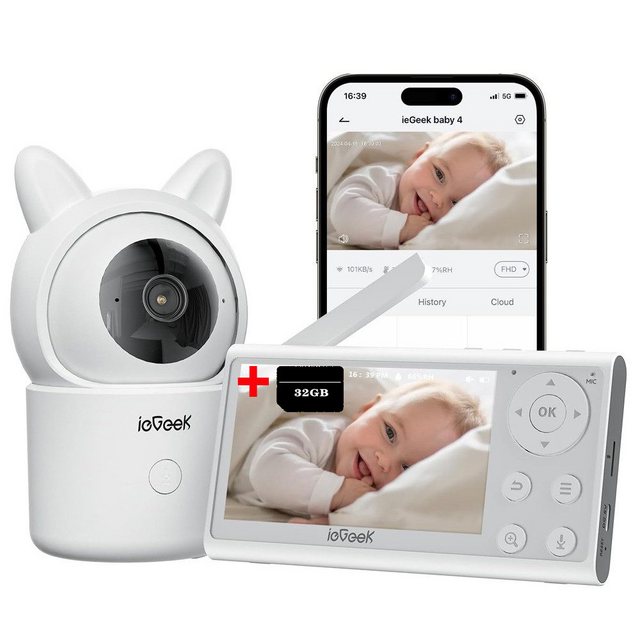 ieGeek Video-Babyphone Babyphone mit Kamera WLAN 4,3 Zoll Video Babyphone 1 günstig online kaufen