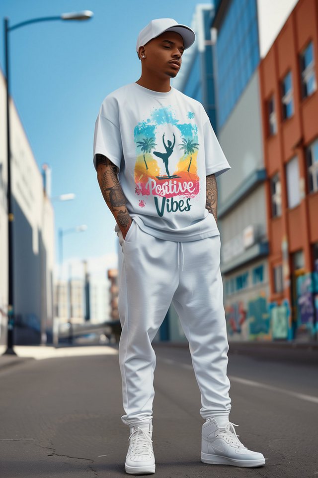 Reichstadt Print-Shirt Casual Oversize T-Shirt 24RS057 Tropical Vibes S Ver günstig online kaufen