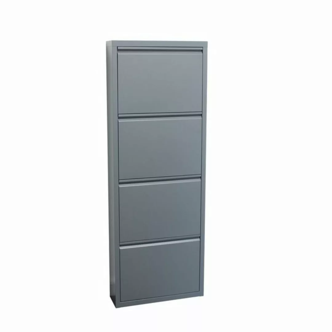ebuy24 Schuhschrank Pisa Schuhschrank mit 4 Klappen/Türen in Metall gr günstig online kaufen