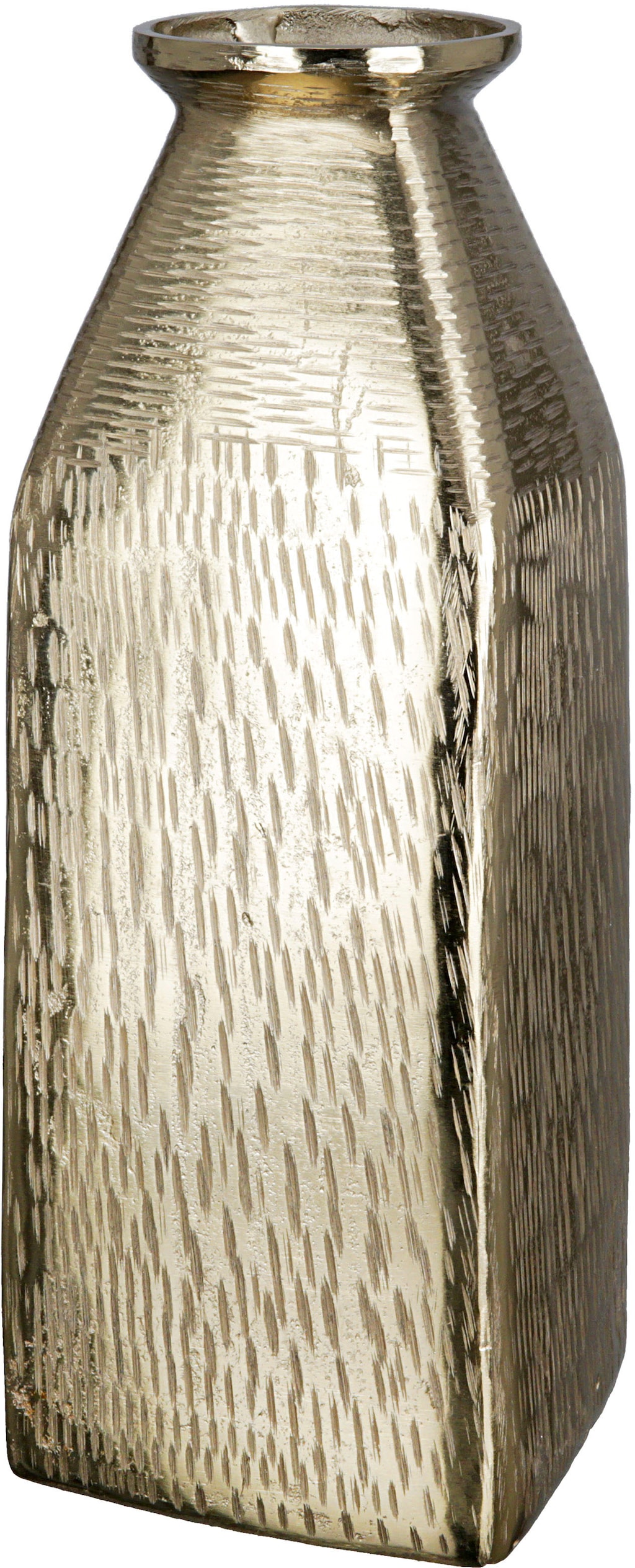 GILDE Tischvase "Lola, Dekovase", (1 St.), Vase aus Aluminium, mit geritzte günstig online kaufen