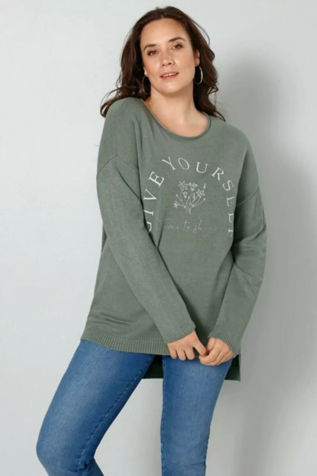 MIAMODA Strickpullover Pullover Statement Saum hinten länger günstig online kaufen