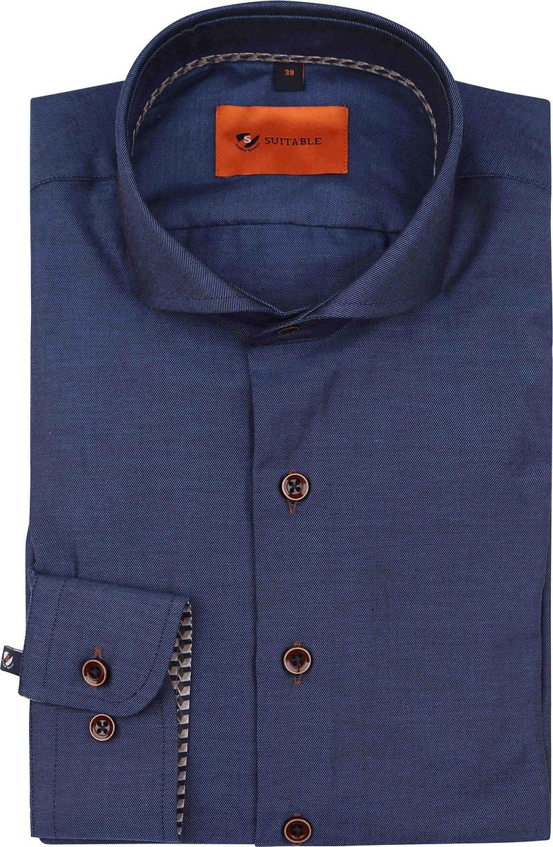 Suitable Twill Hemd Indigoblau - Größe 41 günstig online kaufen