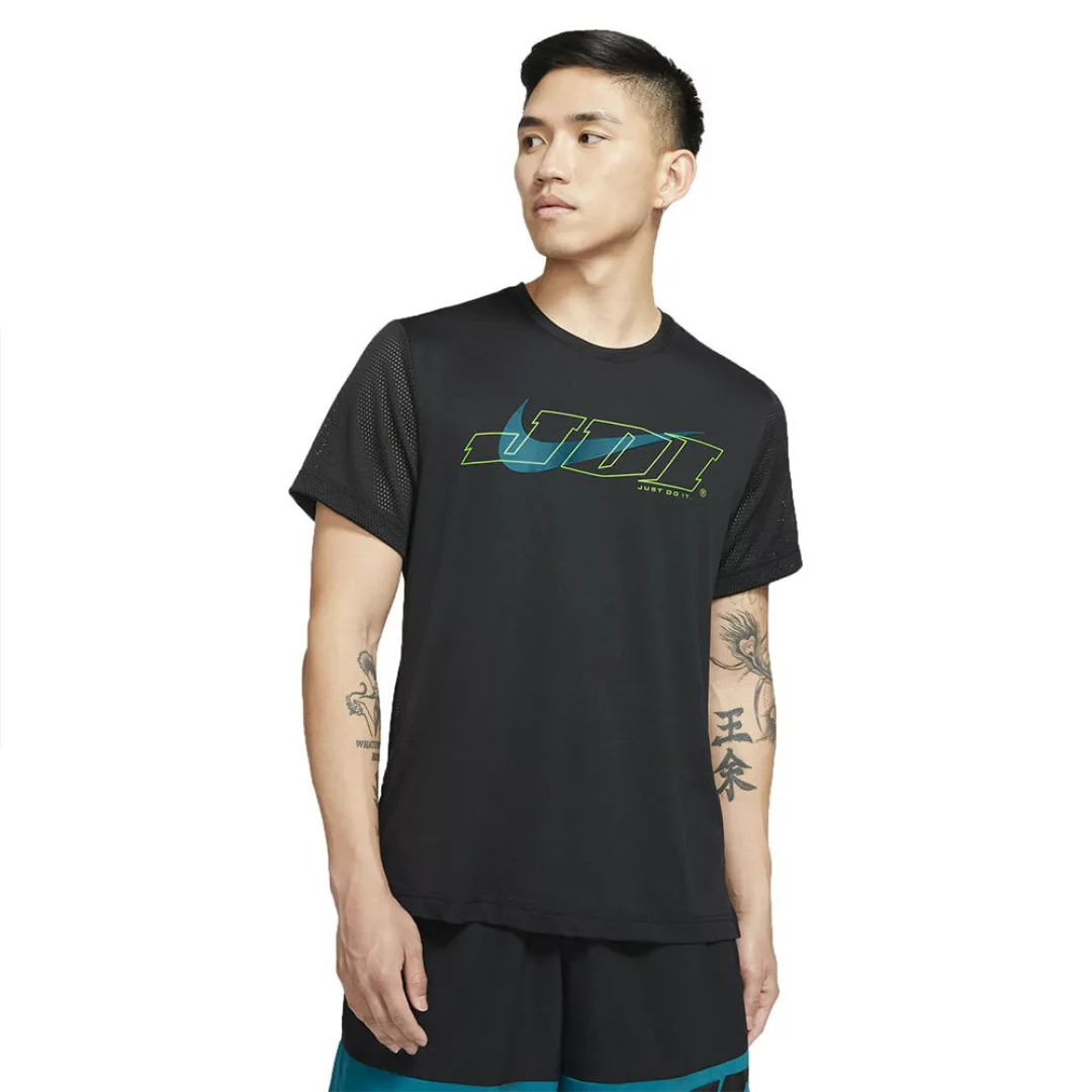 Nike Sport Clash Kurzarm T-shirt S Black / Green Abyss günstig online kaufen