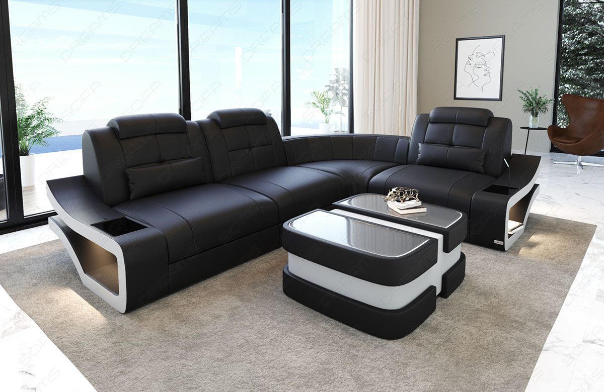 Sofa Dreams Ecksofa Ledersofa Elena Mini günstig online kaufen