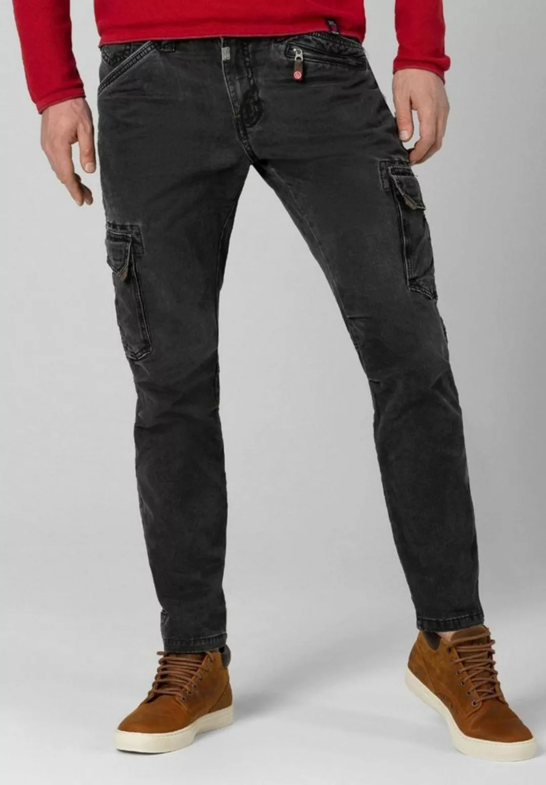 TIMEZONE Herren Cargo Hose BenTZ - Regular Fit - Schwarz - Caviar Black günstig online kaufen