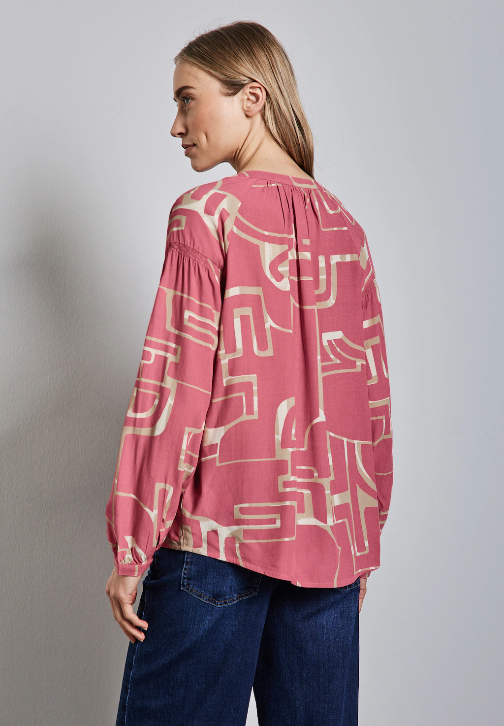 STREET ONE Langarmbluse mit All-Over Print günstig online kaufen