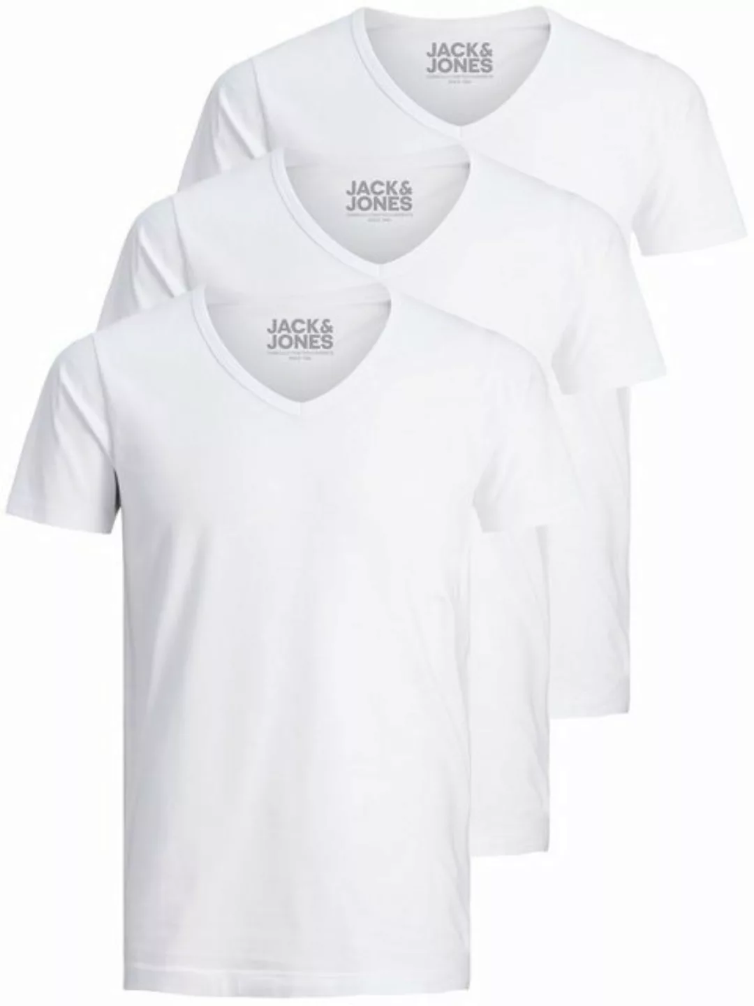 Jack & Jones T-Shirt Basic V-Neck (3-tlg., 3er Pack) etwas länger geschnitt günstig online kaufen