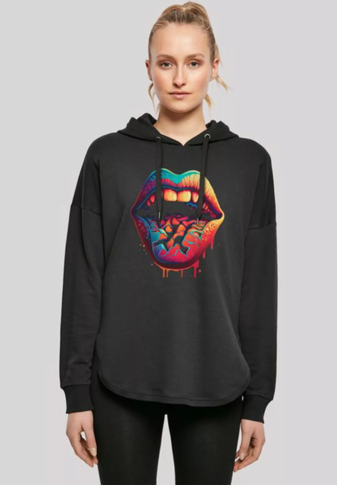 F4NT4STIC Kapuzenpullover "Drooling Lips OVERSIZE HOODIE", Print günstig online kaufen