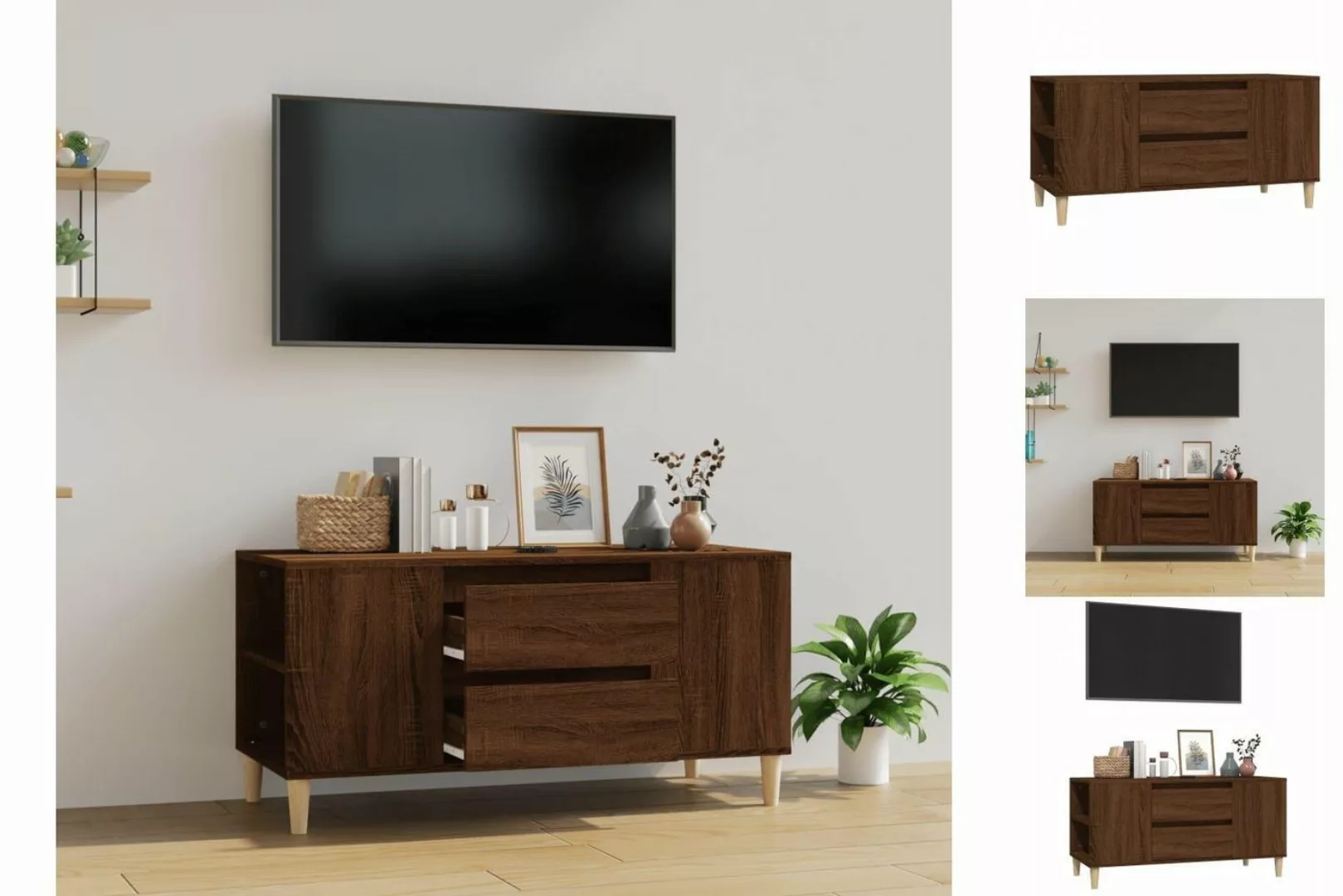 vidaXL TV-Schrank TV-Schrank Braun Eichen-Optik 102x44,5x50 cm Spanplatte T günstig online kaufen