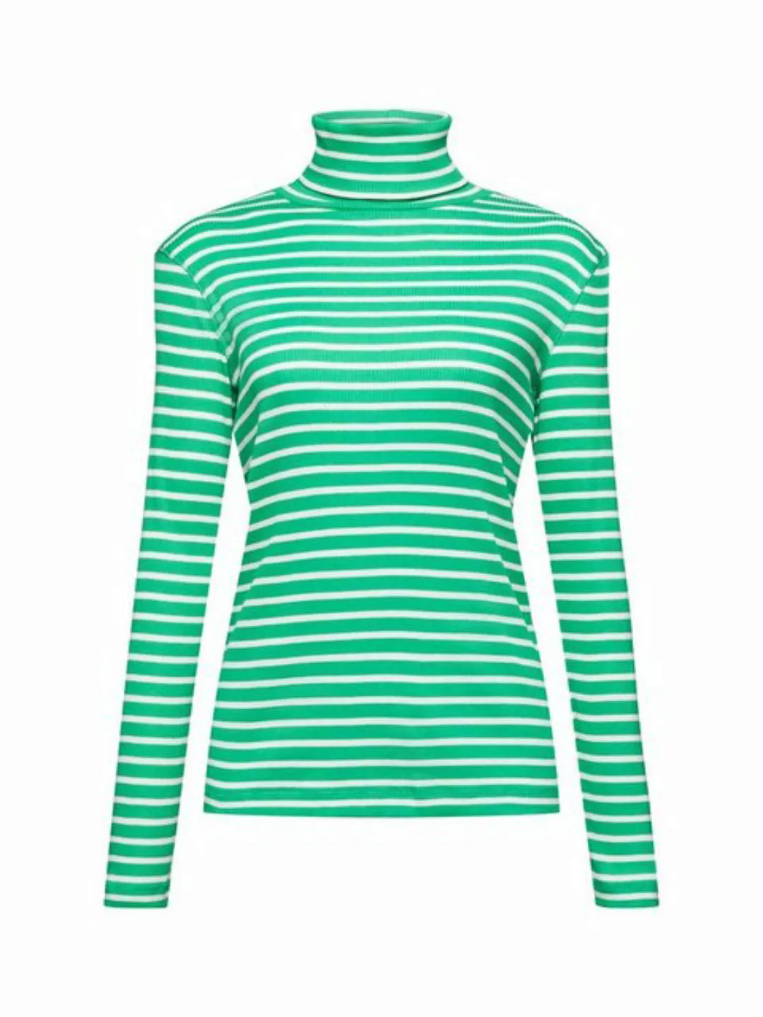 Esprit Langarmshirt Gestreiftes Longsleeve mit Rollkragen (1-tlg) günstig online kaufen