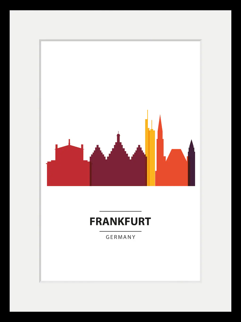 queence Bild "Frankfurt Color Splash", Städte-Stadt-Deutschland-Gebäude-Fra günstig online kaufen