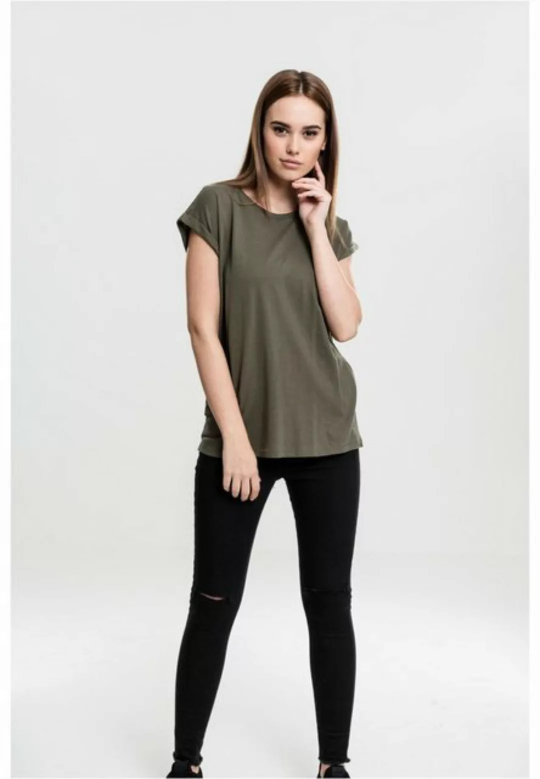 URBAN CLASSICS T-Shirt TB771 - Ladies Extended Shoulder Tee olive 3XL günstig online kaufen