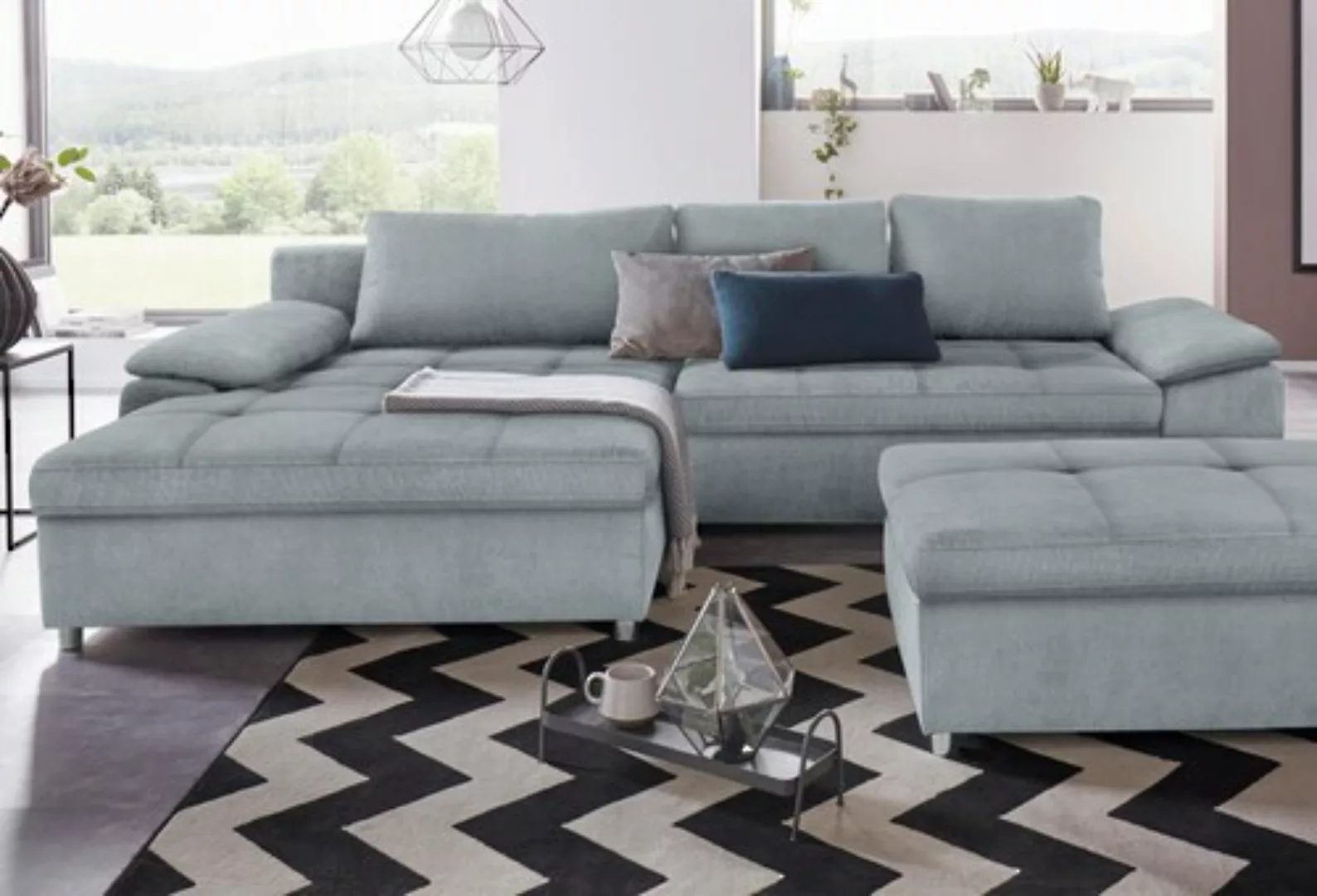sit&more Ecksofa »Labene L-Form«, wahlweise mit Bettfunktion und Bettkasten günstig online kaufen