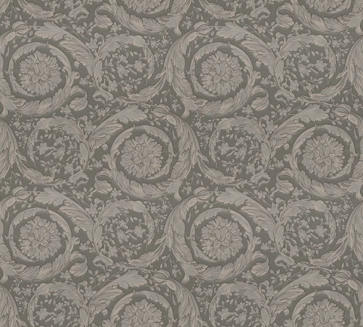 Metallic Mustertapete Versace wallpaper Versace 3 Barocco Flowers in Braun günstig online kaufen