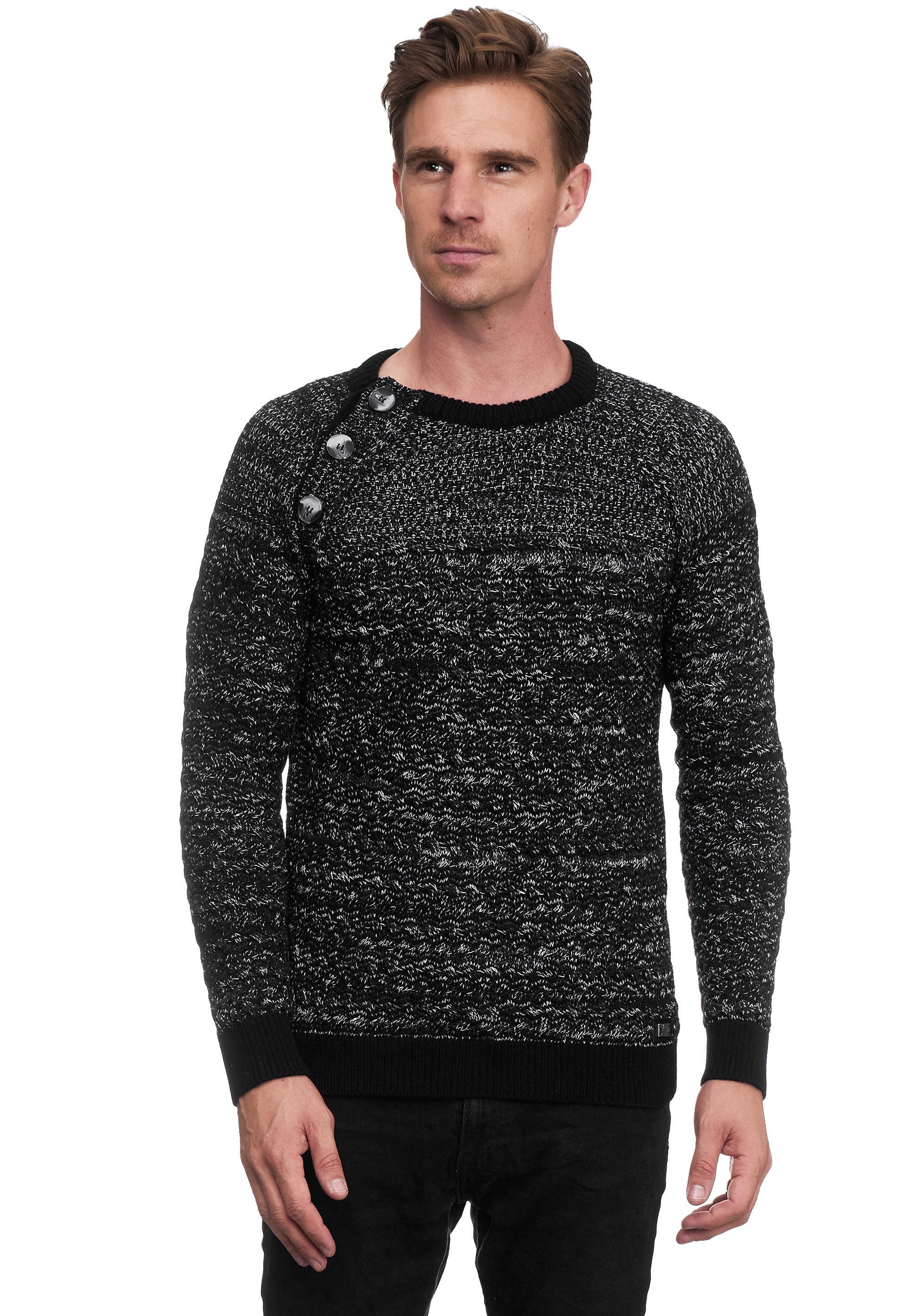 Rusty Neal Strickpullover, mit modischen Knöpfen günstig online kaufen