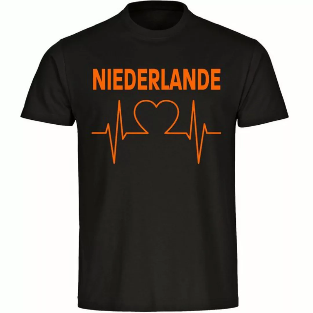 multifanshop T-Shirt Herren Niederlande - Herzschlag - Männer günstig online kaufen