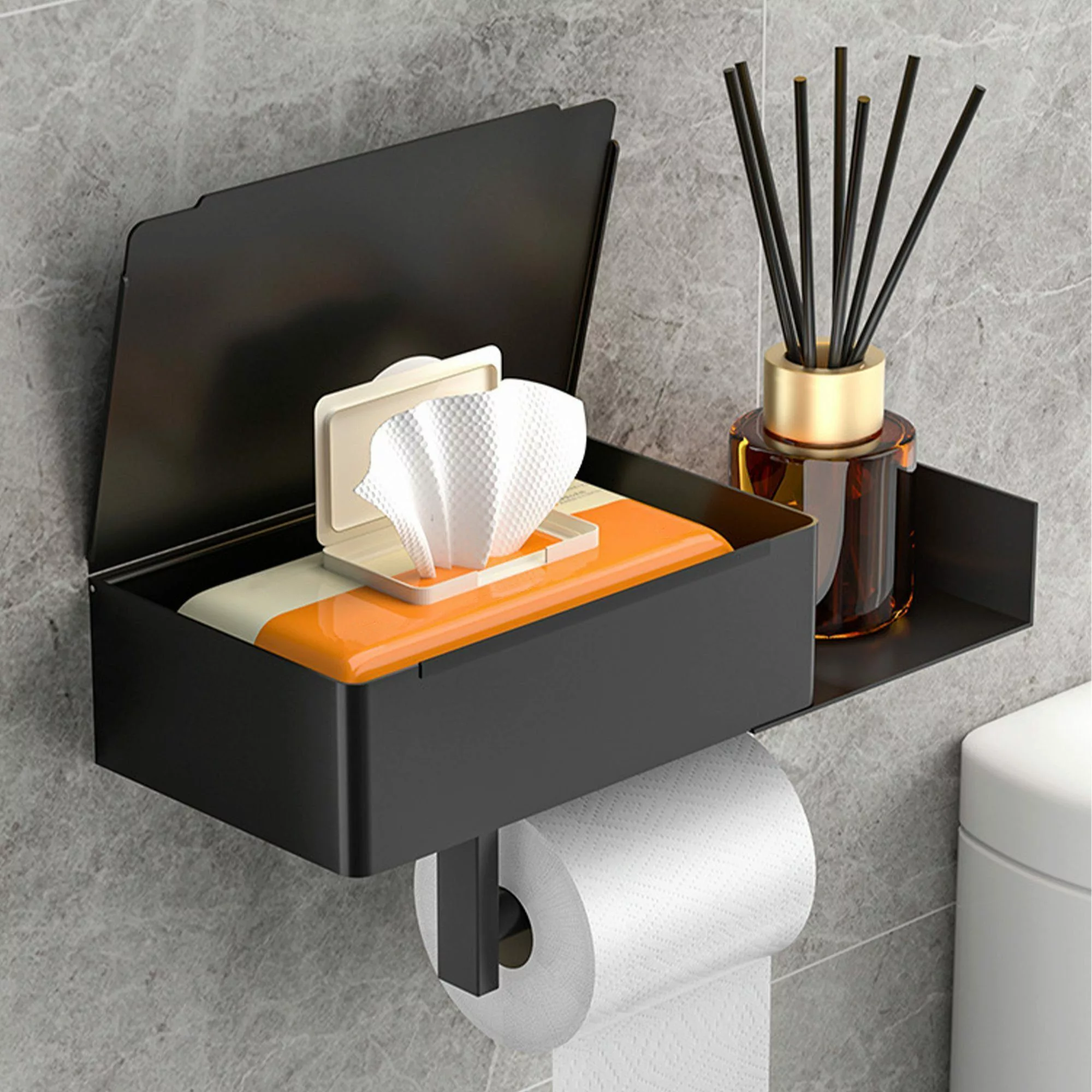 DAKYAM Toilettenpapierhalter Edelstahl Toilettenpapierhalter selbstklebend günstig online kaufen