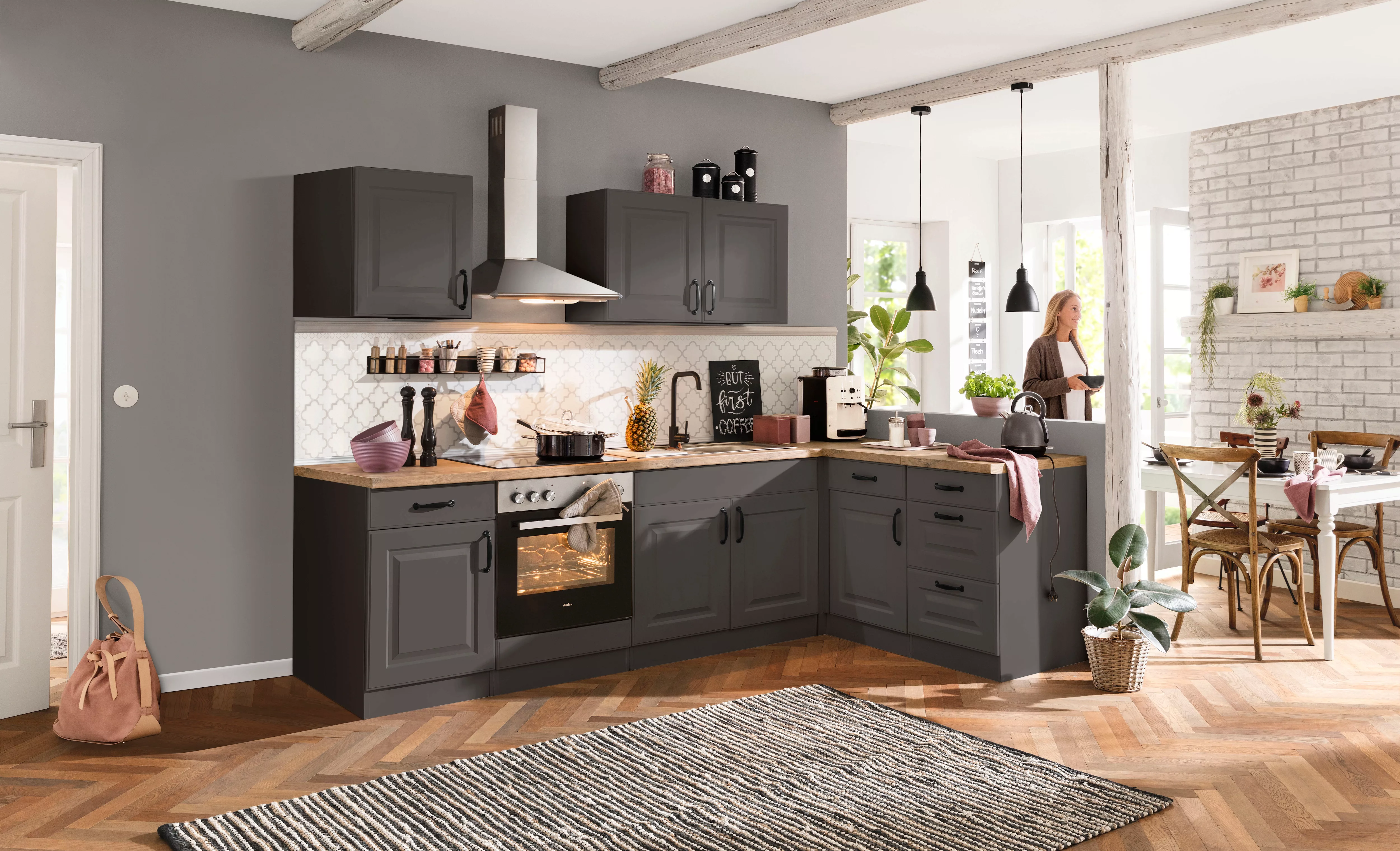 wiho Küchen Küchenzeile "Erla", ohne E-Geräte, Breite 210 cm günstig online kaufen