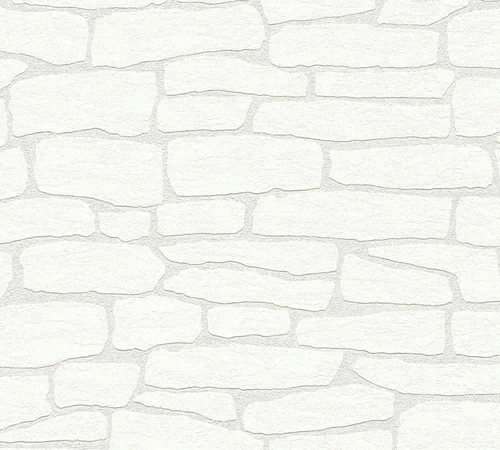 Bricoflor Vlies Steintapete überstreichbar Tapete in Steinoptik Weiß für Kü günstig online kaufen