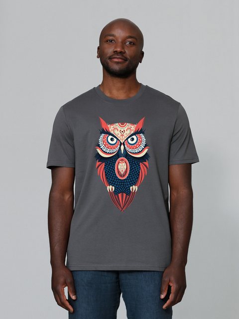 wat? Apparel Print-Shirt Colorful Owl (1-tlg) günstig online kaufen