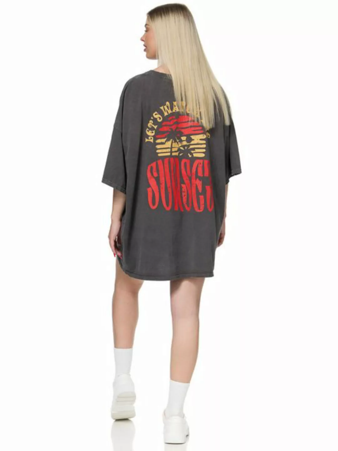 Worldclassca T-Shirt Worldclassca Oversized Print SUNSET T-Shirt lang Somme günstig online kaufen