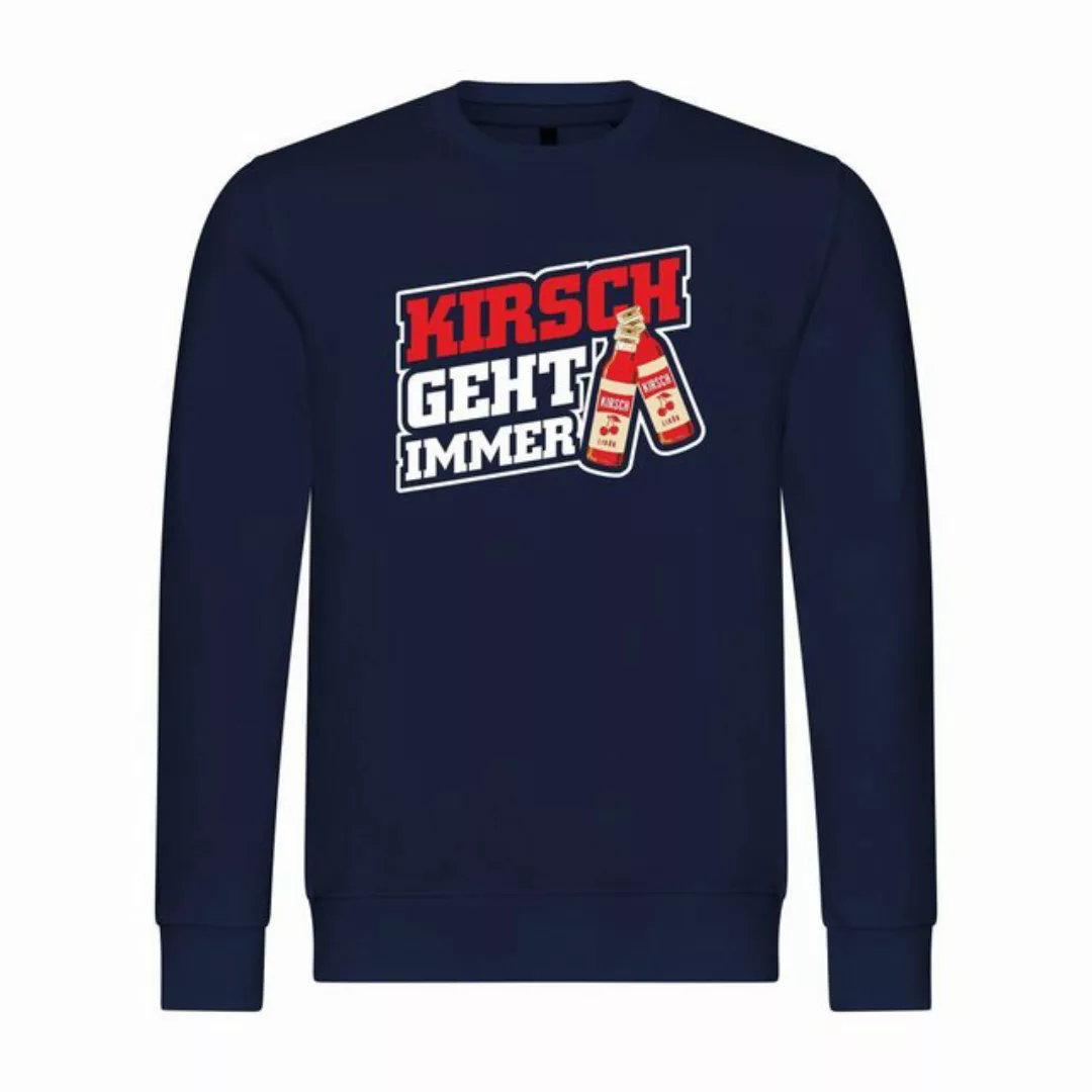 deinshirt Rundhalspullover Herren Pullover Kirsch geht immer Mit Print Moti günstig online kaufen