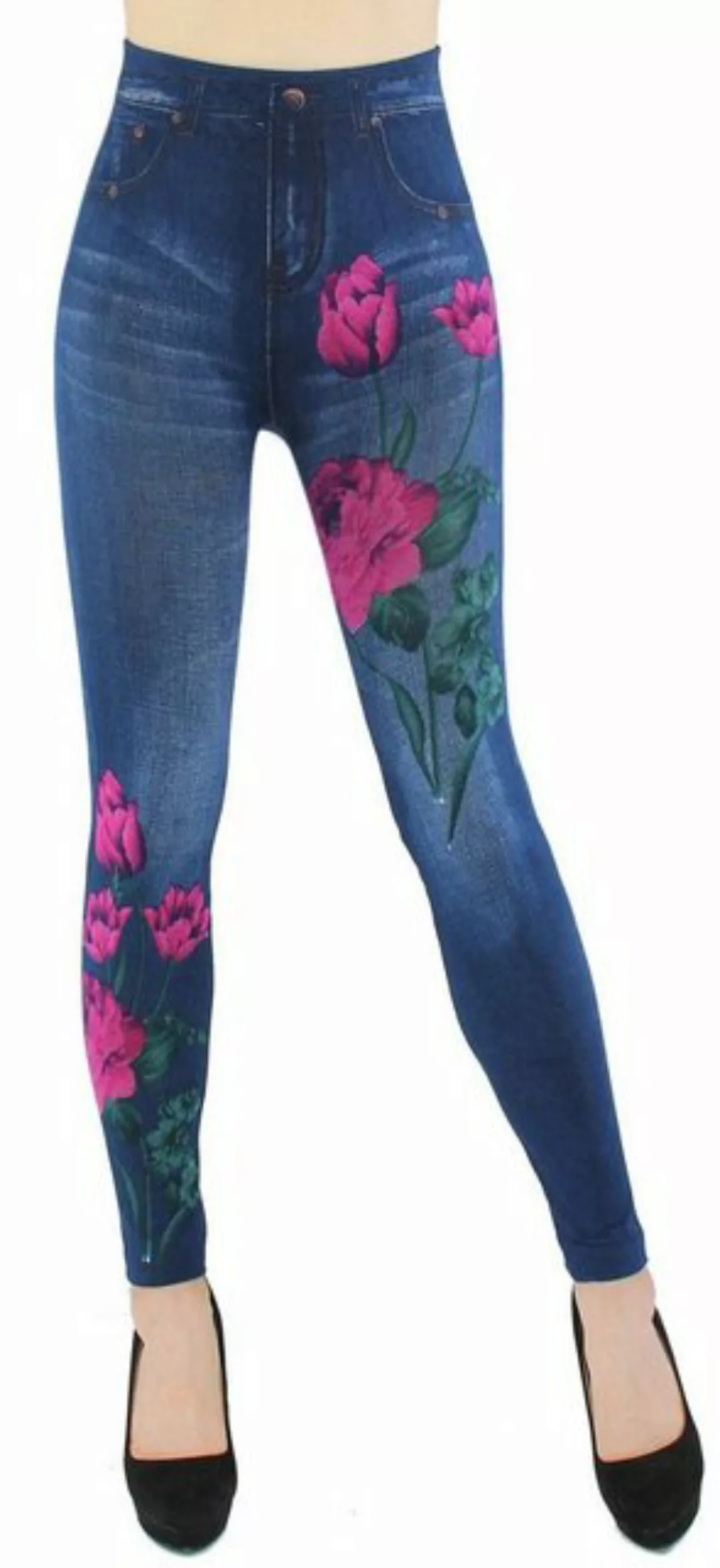 dy_mode Jeggings Damen Jeggings High Waist Leggings in Jeans Optik Bequem J günstig online kaufen
