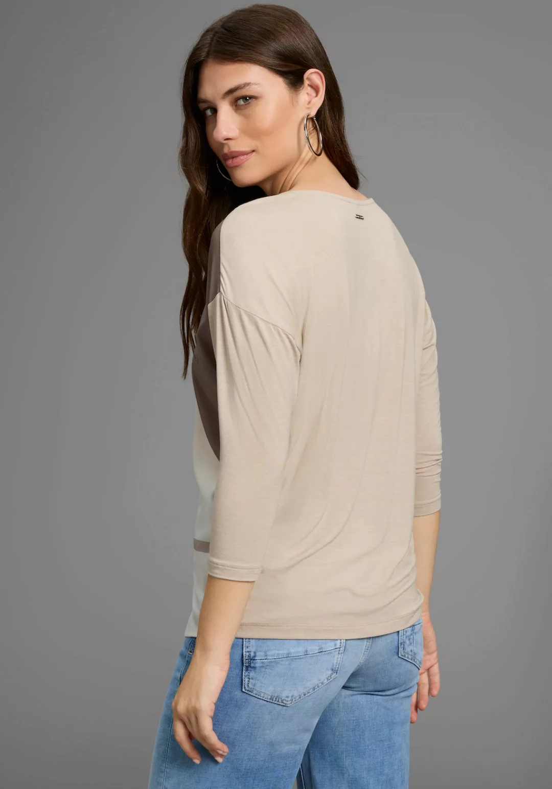 Laura Scott Shirtbluse, im Materialmix mit Folienprint - NEUE FARBEN günstig online kaufen