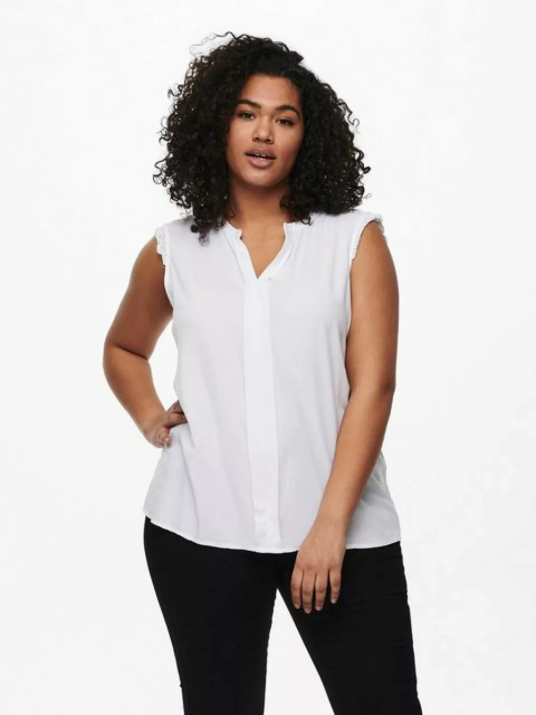 ONLY CARMAKOMA Blusenshirt Ärmellose Basic Bluse Große Größen Curvy Plus Si günstig online kaufen