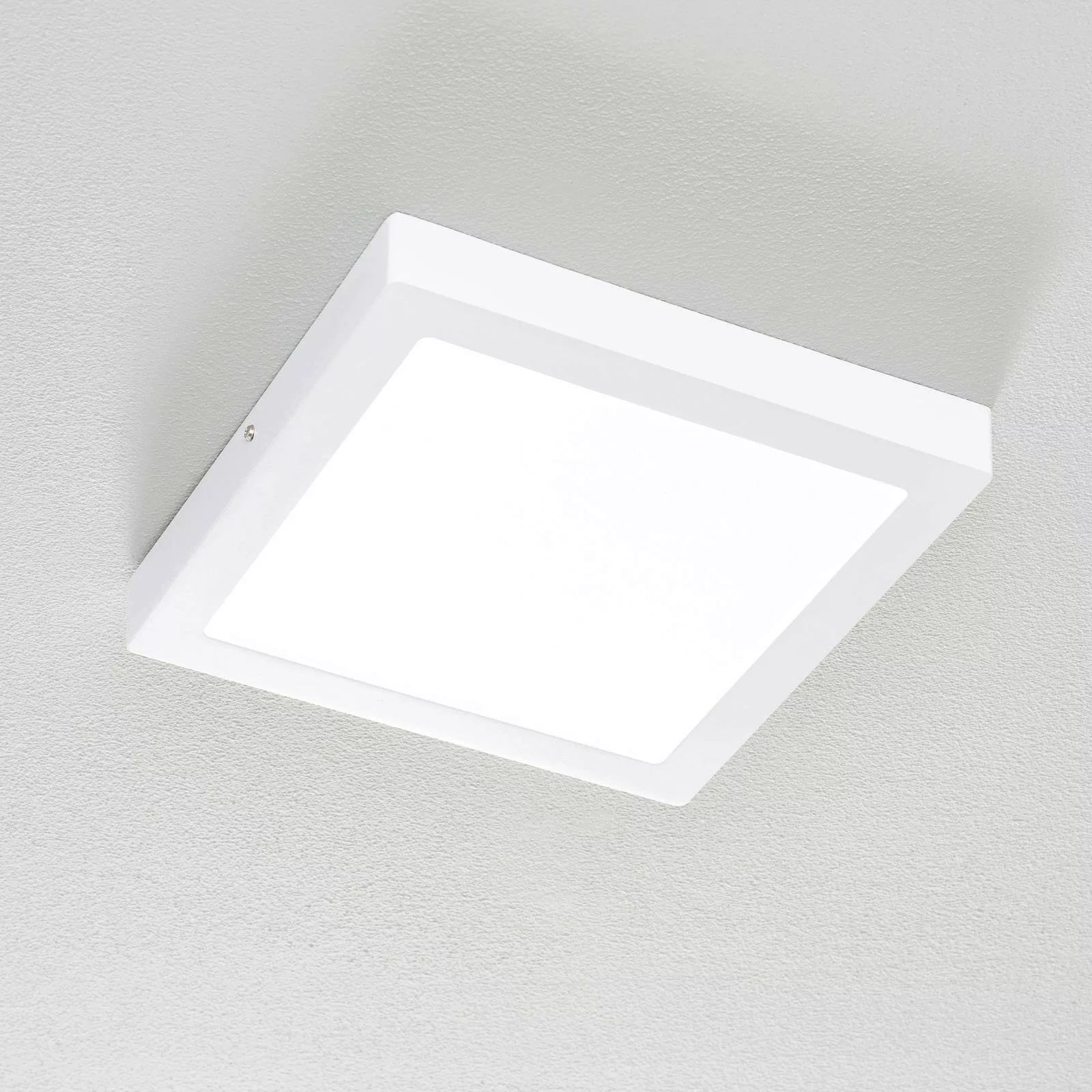 Eglo Connect LED-Aufbauleuchte Fueva Nickel matt 30 cm x 30 cm günstig online kaufen