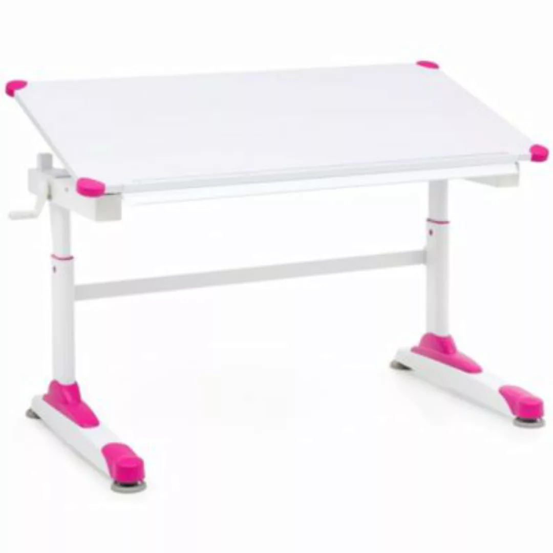 FineBuy Kinderschreibtisch 67 cm breit pink günstig online kaufen