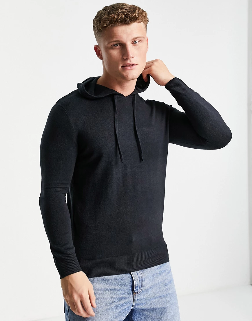 French Connection – Weicher Kapuzenpullover in Marineblau günstig online kaufen