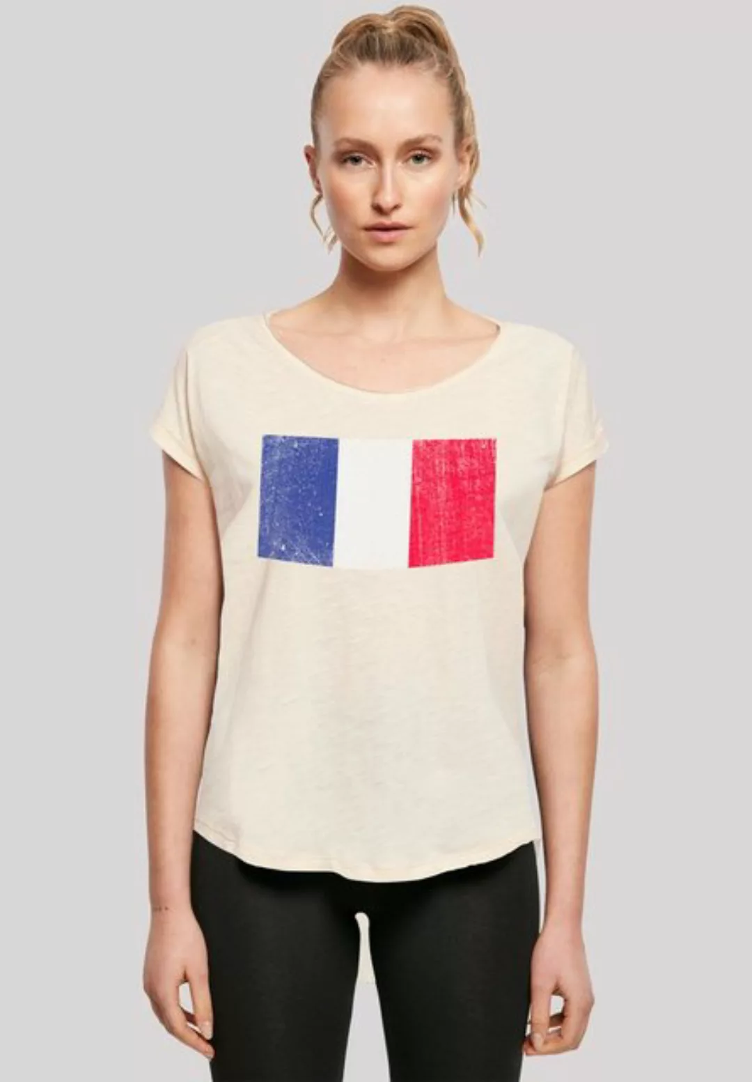 F4NT4STIC T-Shirt France Frankreich Flagge distressed Print günstig online kaufen